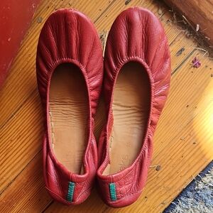 Tieks Red Leather Flats